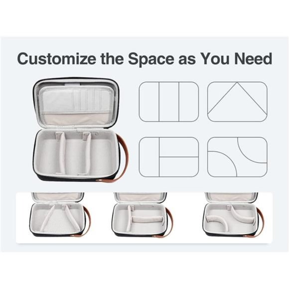 Electronic Organizer Travel Case, Small Tech Organizer, Hard Charger Case - Picture 5 of 6